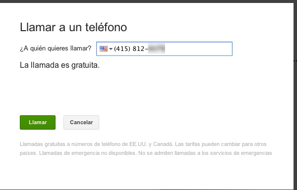 Gmail reactiva las llamadas de voz a móviles y fijos 2 Gmail Hangouts