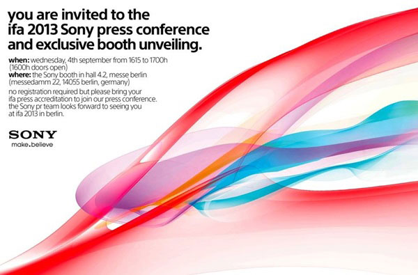 Sony podría lanzar el Xperia Honami el 4 de septiembre 2 invitacion sony