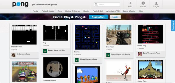 Pong.com, cómo jugar gratis a cientos de juegos clásicos