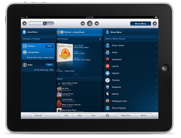 Control de Sonos a través del iPad