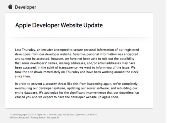 Web desarrolladores Apple