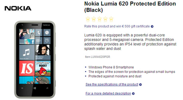 Nokia Lumia 620 puede ser resistente al agua gracias a una carcasa 1 Nokia Lumia 620 protected edition