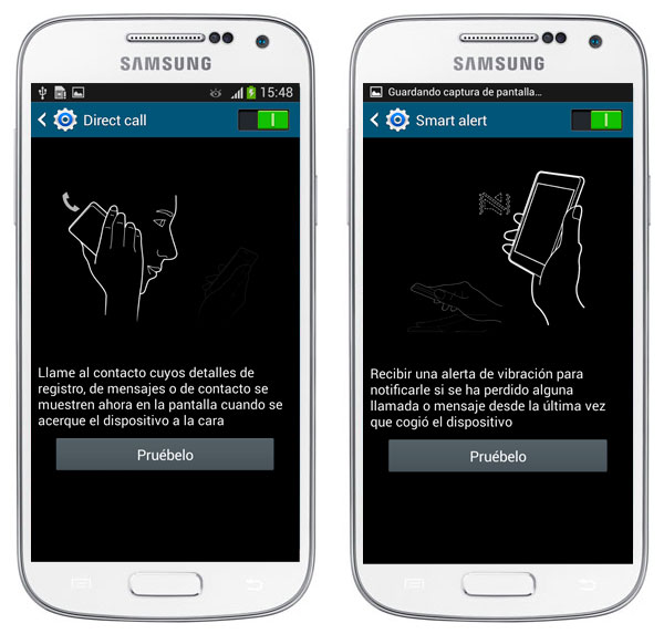 SGS4 mini gestos movimientos