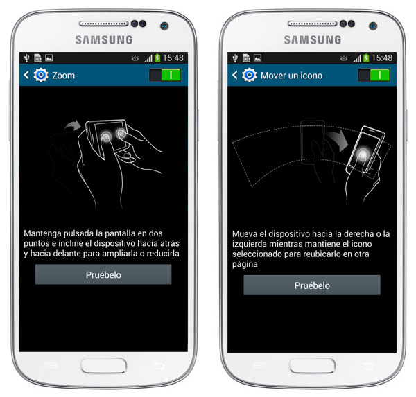 SGS4 mini gestos movimientos