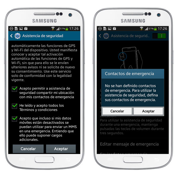 SGS4Mini asistencia seguridad