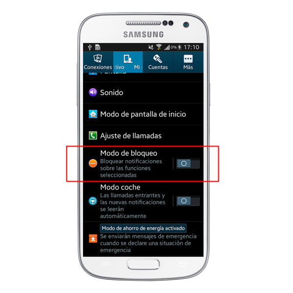 Cómo usar el Modo bloqueo en el Samsung Galaxy S4 Mini