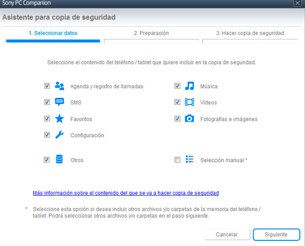 SonyXperiaZ sincro copia