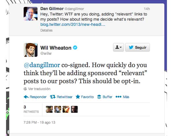 Twitter añadirá enlaces relacionados en los tweets 3 Twitter Wil Wheaton
