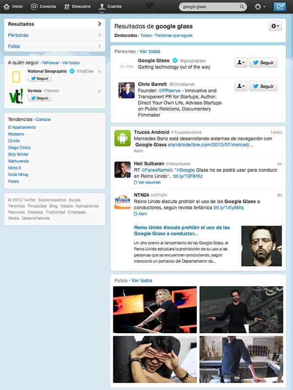 Búsquedas Twitter