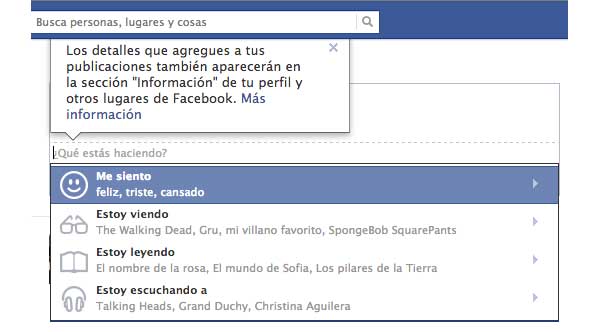 Facebook añade nuevos estados de ánimo y actividad 2 Estados Facebook