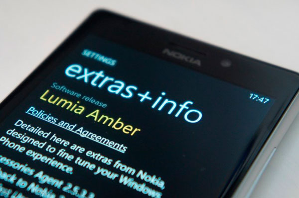 nokia lumia amber