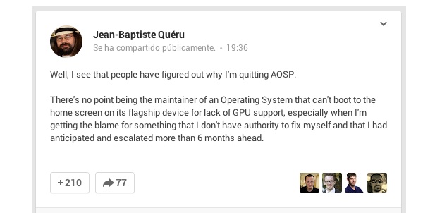 El responsable de Android en Google abandona el proyecto 2 Jean Baptiste Queru