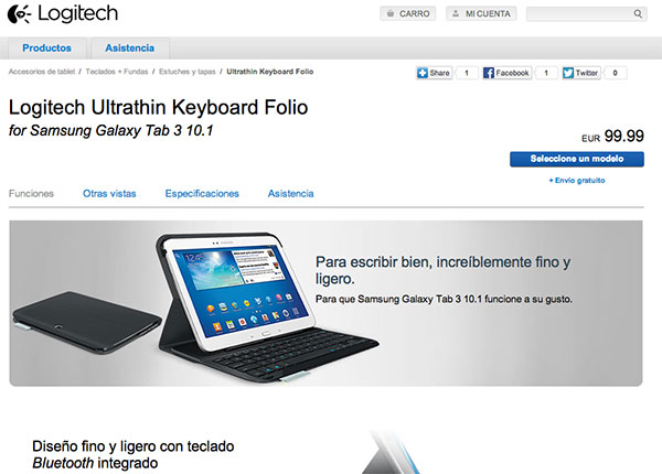 Logitech Ultrathin Keyboard Folio