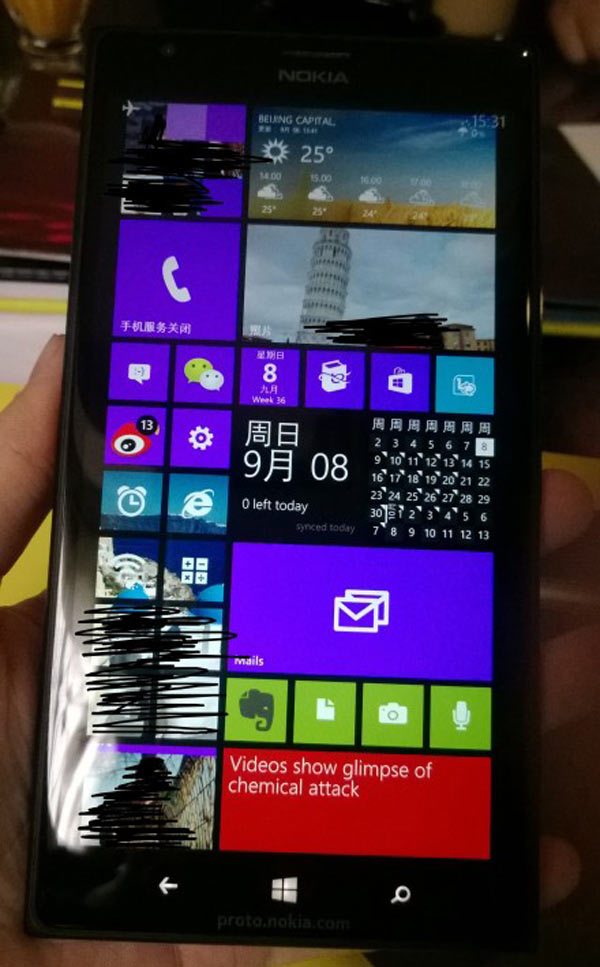 Nokia Lumia 1520, visto más de cerca en una foto