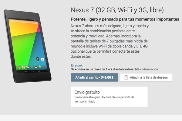 Google Nexus 7 con 4G