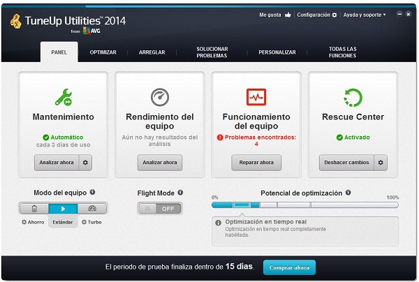 TuneUp Utilities 2014, mejora el rendimiento y soluciona problemas de tu PC