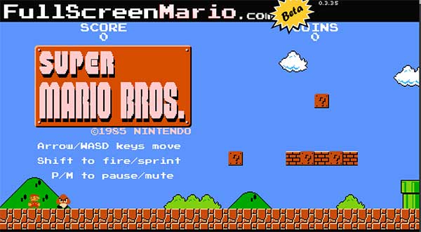 Juega a Mario Bros gratis en Internet, con tu navegador