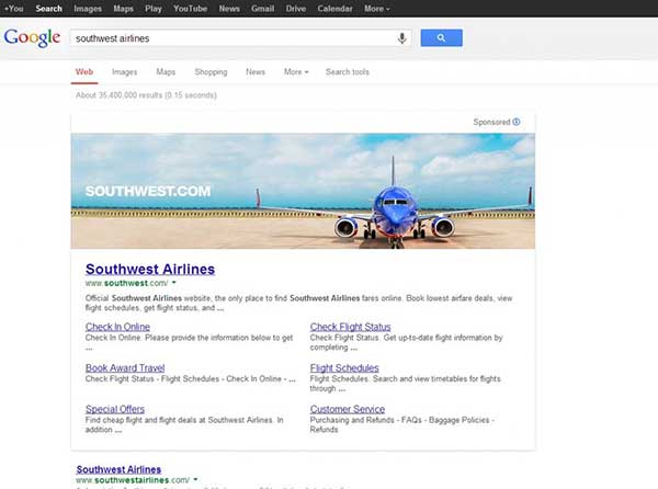 Google prueba a poner banners en el buscador
