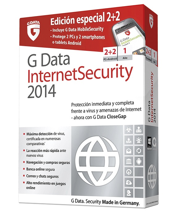G Data InternetSecurity 2014 Edición Especial, protege hasta cuatro equipos PC y Android