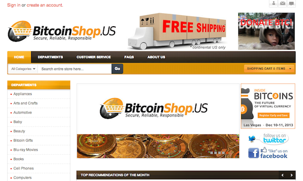 BitcoinShop, una tienda online en la que puedes pagar con bitcoins