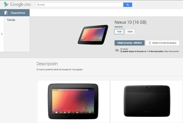 Google Play ya muestra una selección de apps para tablets