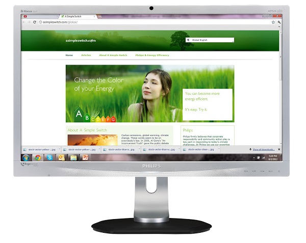 Philips 241P4QRYES, monitor con sensor inteligente para mejorar la postura 1 Philips 241P4QRYES5