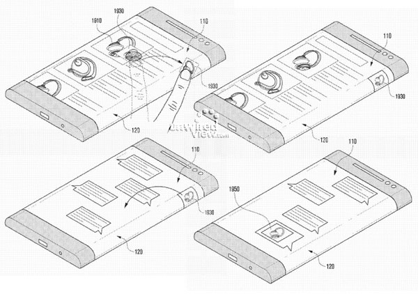 Samsung patenta un móvil con una pantalla flexible que se dobla hacia los bordes