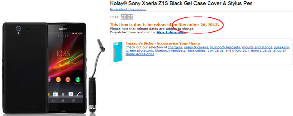 Sony Xperia Z1s carcasa