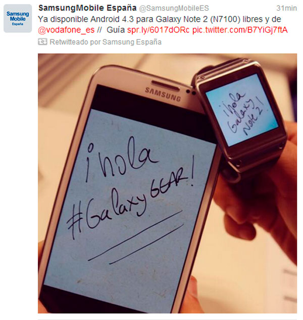 Android 4.3 llega a los Samsung Galaxy Note 2 libres, Movistar y Vodafone