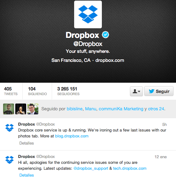 Dropbox Twitter
