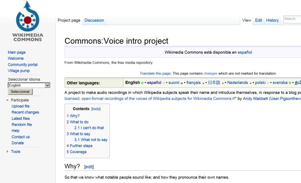 La Wikipedia añade grabaciones de voz a las biografí­as de los famosos