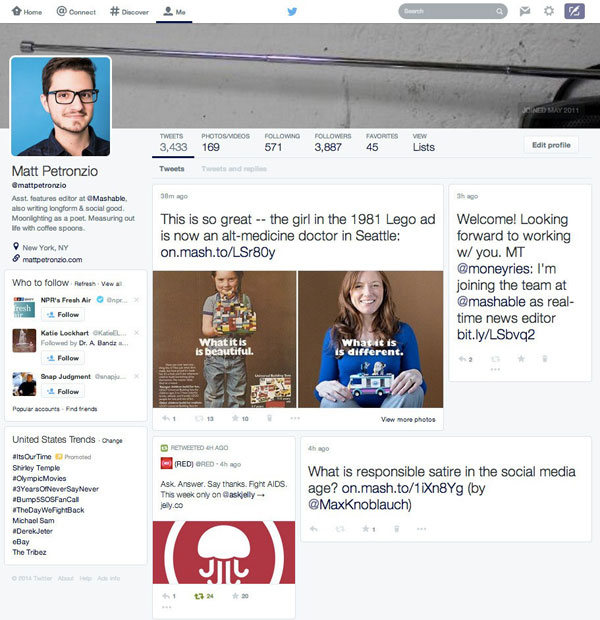 Twitter prueba un diseño muy parecido a Facebook