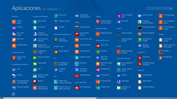 Aplicaciones de Windows 8