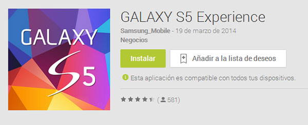 Prueba algunas funciones del Samsung Galaxy S5 en tu smartphone Android