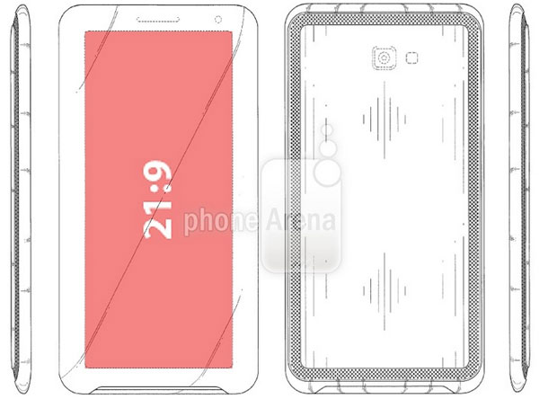 Samsung patenta un móvil con una aspecto 21:9 para la pantalla