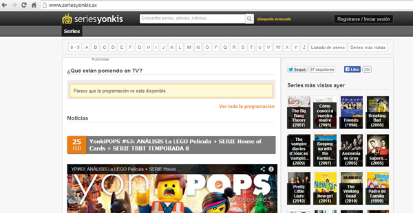 Aparece una nueva versión de SeriesYonkis 1 Nueva versión de SeriesYonkis