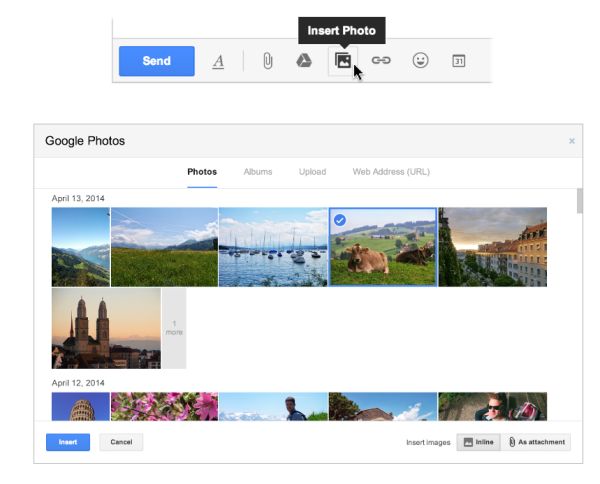 Gmail facilita el enví­o de las fotos hechas con el móvil