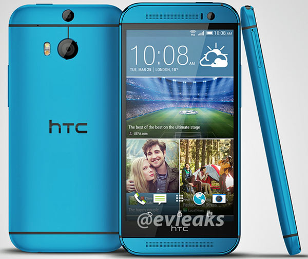El HTC One M8 aparece en color azul