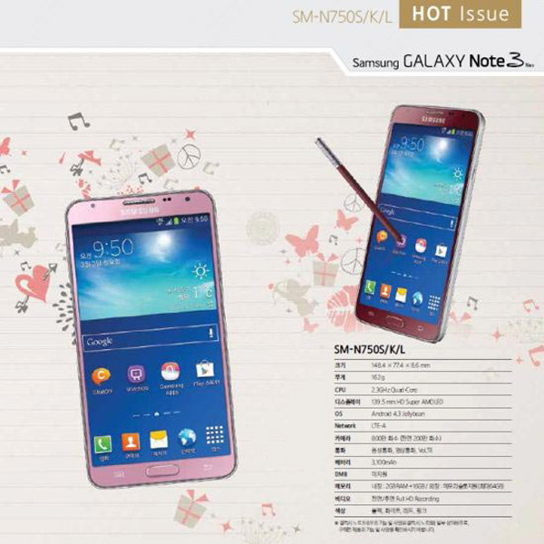 El Samsung Galaxy Note 3 Neo también llegará en rosa y rojo