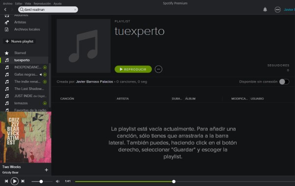 nueva playlist