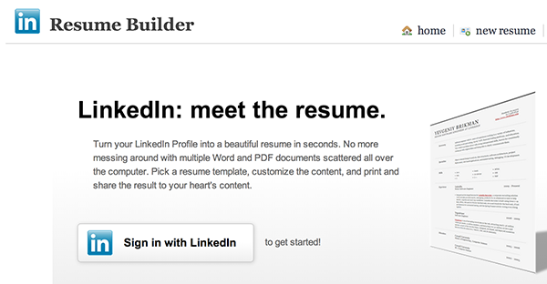 LinkedIn Resume Builder