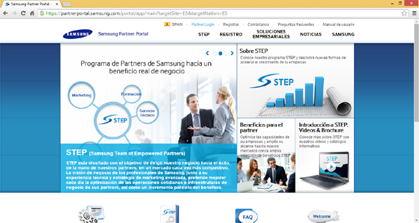 Samsung STEP, un portal centrado en el canal de distribución 1 Samsung STEP, portal centrado en el canal de distribución
