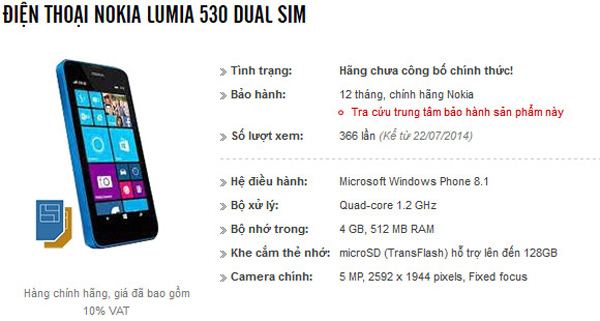 Filtradas las caracterí­sticas del Nokia Lumia 530 antes de hacerse oficial
