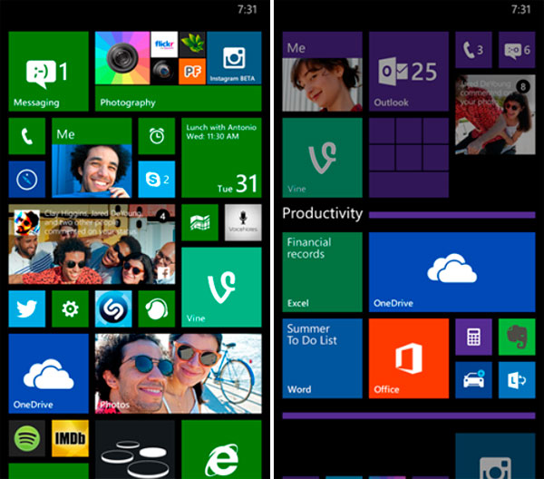 AndroidL vs WP81