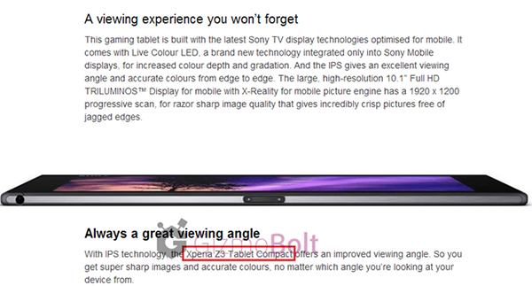 Sony filtra de nuevo el nombre del Xperia Z3 Tablet Compact