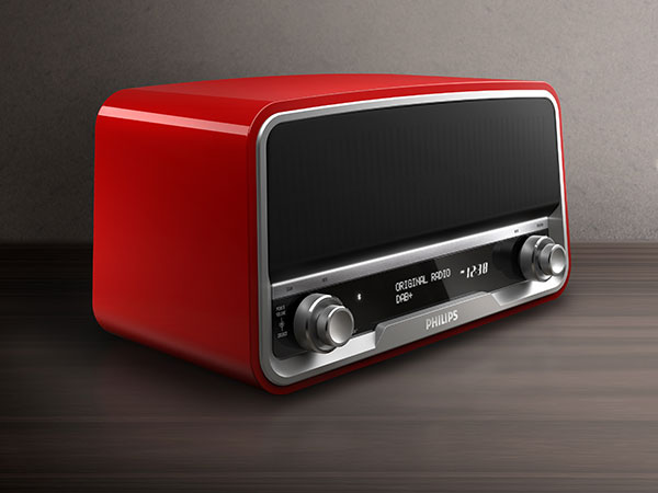 Philips Original Radio, altavoz Bluetooth con radio y diseño vintage