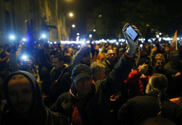 Hungria protestas
