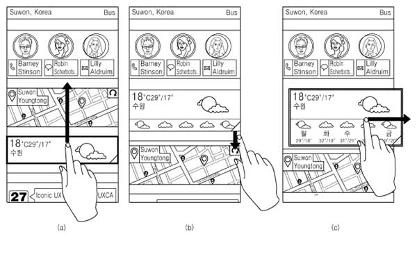 Samsung presenta una patente que propone un nuevo concepto de interfaz
