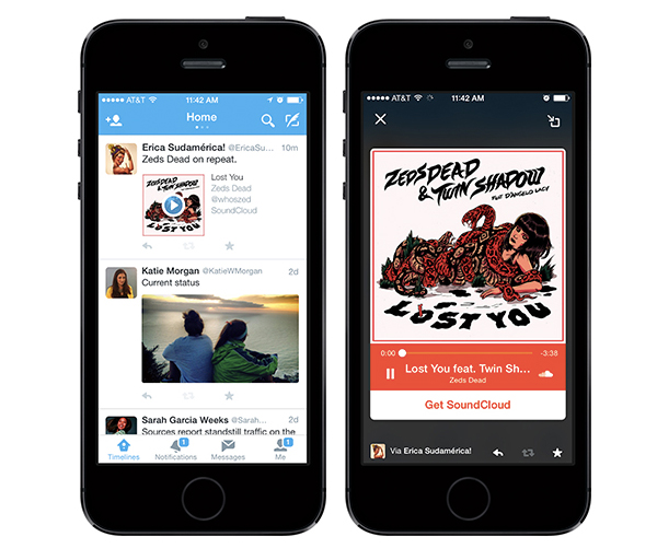 Twitter añade la posibilidad de escuchar música en tweets