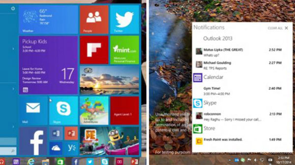 El Action Center de Windows Phone llega a Windows 10